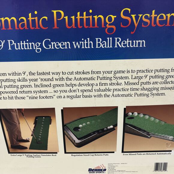 Vtg Par-Fect Golf Necessities Automatic Indoor Putting Green Gravity Fed Golfing - Picture 8 of 9